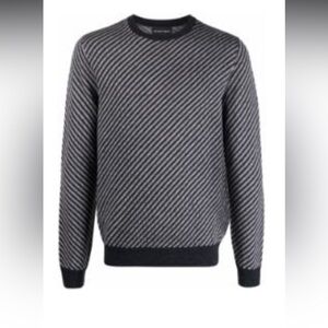 EMPORIO ARMANI diagonal-stripe jumper nwot